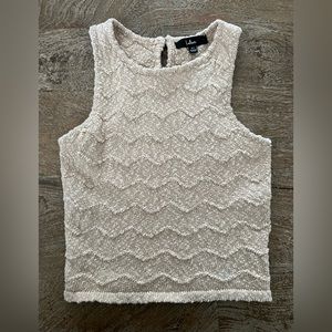 Beige knit sweater tank